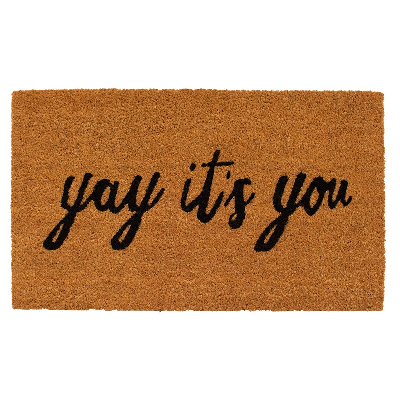 Calloway Mills AZ106051729 Yay It's You Doormat, 17" x 29", Natural/Black - Image 1
